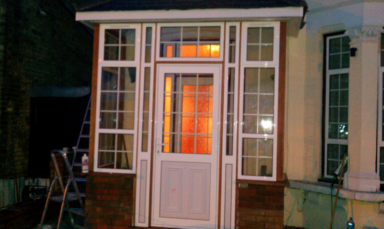 uPVC porch with Georgian bar glazing installed in Barnet